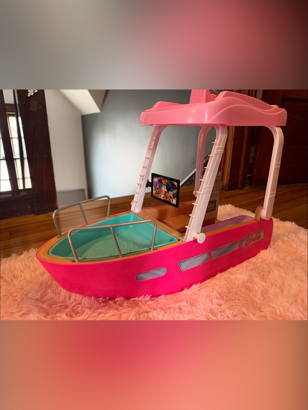 Barbie Boat with Teal Pool and White Lift